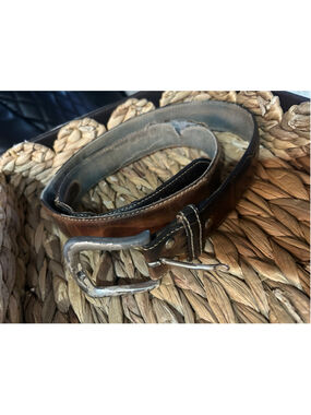 Men's Unbranded Brown Leather Belt Size 38